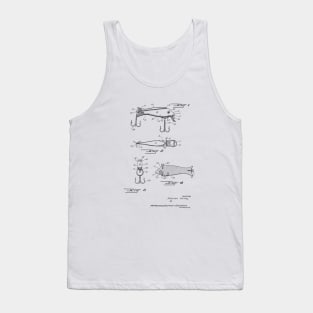 FISHING LURE VINTAGE PATENT DRAWING Tank Top